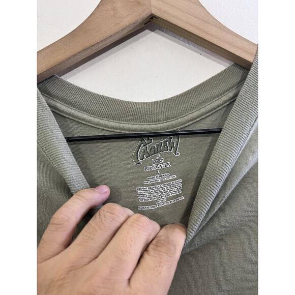 Y2K 90s White Tail Deer Al Agnew Art Fishing Grunge Tee Shirt L Hunting Wildlife - Picture 8 of 14